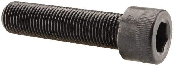 Made in USA - 1/2-20 UNF Hex Socket Drive, Socket Cap Screw - Alloy Steel, Black Oxide Finish, Fully Threaded, 2" Length Under Head - USA Tool & Supply