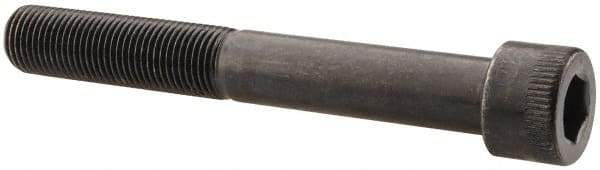 Made in USA - 1/2-20 UNF Hex Socket Drive, Socket Cap Screw - Alloy Steel, Black Oxide Finish, Partially Threaded, 3-3/4" Length Under Head - USA Tool & Supply