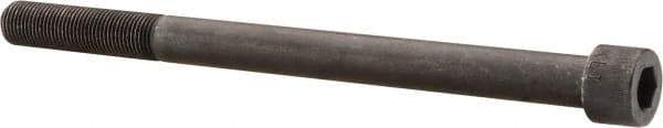 Made in USA - 1/2-20 UNF Hex Socket Drive, Socket Cap Screw - Alloy Steel, Black Oxide Finish, Partially Threaded, 7" Length Under Head - USA Tool & Supply