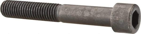 Made in USA - 5/8-11 UNC Hex Socket Drive, Socket Cap Screw - Alloy Steel, Black Oxide Finish, Partially Threaded, 4-1/4" Length Under Head - USA Tool & Supply