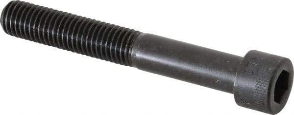 Made in USA - 5/8-11 UNC Hex Socket Drive, Socket Cap Screw - Alloy Steel, Black Oxide Finish, Partially Threaded, 4-1/2" Length Under Head - USA Tool & Supply