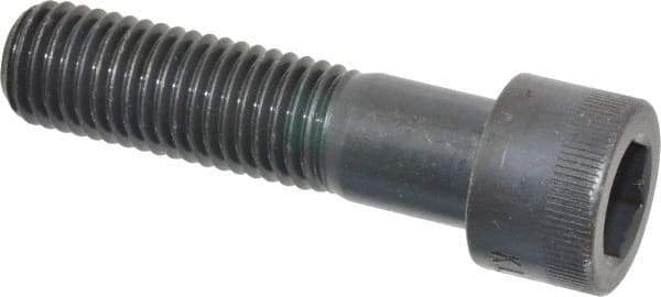 Made in USA - 3/4-10 UNC Hex Socket Drive, Socket Cap Screw - Alloy Steel, Black Oxide Finish, Partially Threaded, 3" Length Under Head - USA Tool & Supply