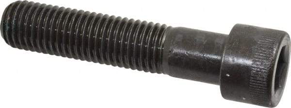 Made in USA - 3/4-10 UNC Hex Socket Drive, Socket Cap Screw - Alloy Steel, Black Oxide Finish, Partially Threaded, 3-1/2" Length Under Head - USA Tool & Supply