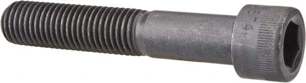 Made in USA - 3/4-10 UNC Hex Socket Drive, Socket Cap Screw - Alloy Steel, Black Oxide Finish, Partially Threaded, 4-1/4" Length Under Head - USA Tool & Supply