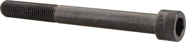 Made in USA - 3/4-10 UNC Hex Socket Drive, Socket Cap Screw - Alloy Steel, Black Oxide Finish, Partially Threaded, 7-1/2" Length Under Head - USA Tool & Supply