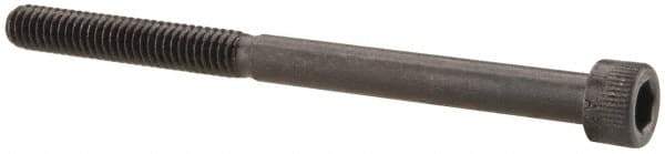 Made in USA - #8-32 UNC Hex Socket Drive, Socket Cap Screw - Alloy Steel, Black Oxide Finish, Partially Threaded, 2-1/4" Length Under Head - USA Tool & Supply