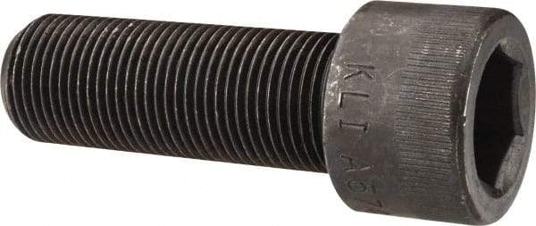 Made in USA - 7/8-14 UNF Hex Socket Drive, Socket Cap Screw - Alloy Steel, Black Oxide Finish, Fully Threaded, 2-1/2" Length Under Head - USA Tool & Supply