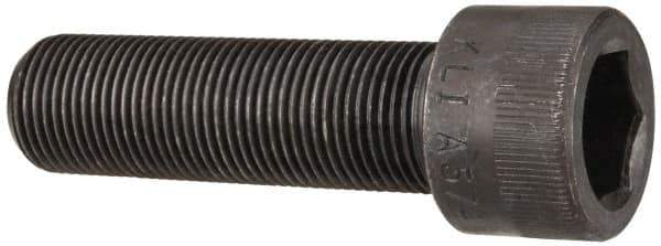 Made in USA - 7/8-14 UNF Hex Socket Drive, Socket Cap Screw - Alloy Steel, Black Oxide Finish, Fully Threaded, 3" Length Under Head - USA Tool & Supply