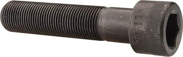 Made in USA - 7/8-14 UNF Hex Socket Drive, Socket Cap Screw - Alloy Steel, Black Oxide Finish, Partially Threaded, 4" Length Under Head - USA Tool & Supply