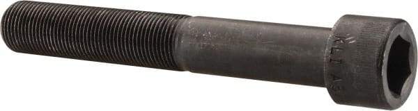 Made in USA - 7/8-14 UNF Hex Socket Drive, Socket Cap Screw - Alloy Steel, Black Oxide Finish, Partially Threaded, 6" Length Under Head - USA Tool & Supply