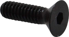 Made in USA - 1/4-20 UNC Hex Socket Drive, 82° Flat Screw - Alloy Steel, Black Oxide Finish, Fully Threaded, 7/8" OAL - USA Tool & Supply
