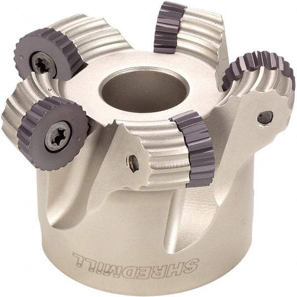 Iscar - 3" Cut Diam, 0.236" Max Depth, 1" Arbor Hole, 7 Inserts, RC.. Insert Style, Indexable Copy Face Mill - FRW Cutter Style, 1-3/4 High, Series MillShred - USA Tool & Supply