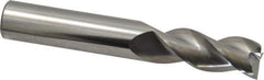 SGS - 1/2", 1-1/4" LOC, 1/2" Shank Diam, 3-1/4" OAL, 3 Flute, Solid Carbide Square End Mill - Single End, Uncoated, Spiral Flute, 38° Helix, Right Hand Cut, Right Hand Flute, Series 43 - USA Tool & Supply