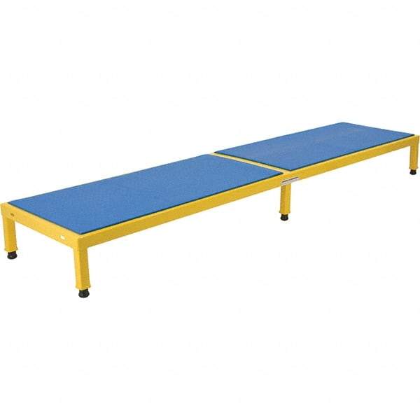 Vestil - 9" High x 24" Wide x 96" Deep, Yellow Step Stand - Steel, 500 Lb Capacity - USA Tool & Supply