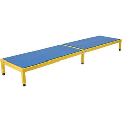 Vestil - 9" High x 24" Wide x 96" Deep, Yellow Step Stand - Steel, 500 Lb Capacity - USA Tool & Supply