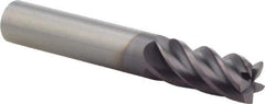M.A. Ford - 3/8", 5 Flute, Single End, Solid Carbide, 0.015" Corner Radius End Mill - 2-1/2" OAL, 38° Helix, Right Hand Flute, 7/8" LOC, Right Hand Cut - USA Tool & Supply