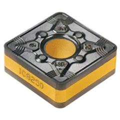 Iscar - SNMG866 NR Grade IC9350 Carbide Turning Insert - TiCN/Al2O3/TiN Finish, 90° Square, 1" Inscr Circle, 3/8" Thick, 3/32" Corner Radius - USA Tool & Supply
