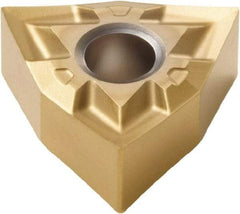 Seco - WNGP432 MF1 Grade CP200 Carbide Turning Insert - TiAlN/TiN Finish, 80° Trigon, 1/2" Inscr Circle, 3/16" Thick, 1/32" Corner Radius - USA Tool & Supply