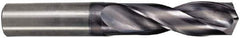 M.A. Ford - #21 142° Spiral Flute Solid Carbide Screw Machine Drill Bit - ALtima Finish, Right Hand Cut, 1" Flute Length, 2-1/2" OAL, Straight Shank - USA Tool & Supply