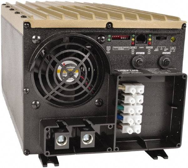 Tripp-Lite - Hardwire Connection, 36 VDC Input, 120 VAC Output, 6,000 Peak Wattage, Surface Mount Power Inverter - 8-1/2" Wide x 7-1/4" Deep x 7-1/4" High, 3,600 Watt Continuous Output Power, Fan Cooled - USA Tool & Supply