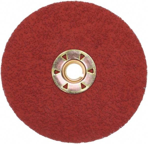3M - 5" Diam 36 Grit Fiber Disc - Very Coarse Grade, Ceramic, 12,000 Max RPM, Series 987C - USA Tool & Supply