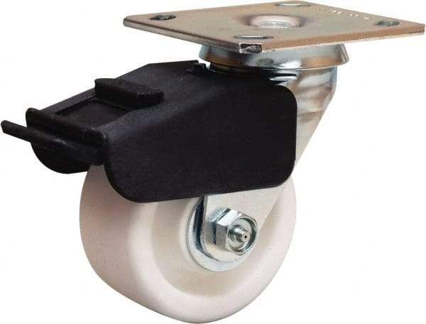Hamilton - 4" Diam x 2" Wide x 5-5/8" OAH Top Plate Mount Swivel Caster - Polyolefin, 550 Lb Capacity, Delrin Bearing, 4 x 4-1/2" Plate - USA Tool & Supply