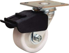 Hamilton - 4" Diam x 2" Wide x 5-5/8" OAH Top Plate Mount Swivel Caster - Polyolefin, 550 Lb Capacity, Delrin Bearing, 4 x 4-1/2" Plate - USA Tool & Supply