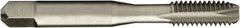 Vermont Tap & Die - #6-32 UNC, 2 Flute, Bright Finish, High Speed Steel Spiral Point Tap - Bottoming Chamfer, Right Hand Thread, 2" OAL, 11/16" Thread Length, 3.58mm Shank Diam, 2/3B Class of Fit, Series 3112 - Exact Industrial Supply