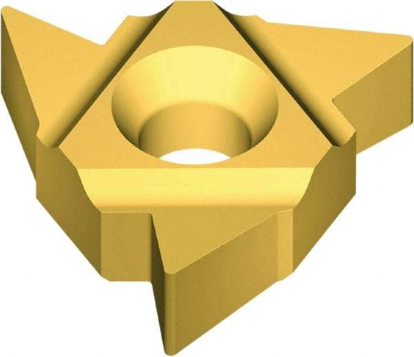 Vargus - 4UER External Right Hand 4 American Buttress Laydown Threading Insert - Grade VKX, TiN Coated Carbide, 12.7mm Inscribed Circle - USA Tool & Supply