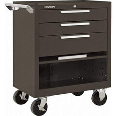 Kennedy - 3 Drawer 1,400 Lb Capacity Steel Tool Roller Cabinet - 27" Wide x 35" High x 18" Deep, Brown - USA Tool & Supply