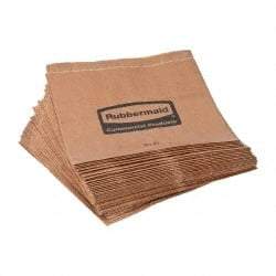 Rubbermaid - Brown, Waxed Kraft Paper, Wax-Lined Hazardous Waste Paper Bag - 3-3/4" Wide x 9 7/8" High - USA Tool & Supply