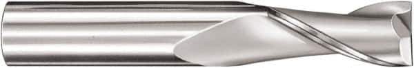 SGS - 16mm, 32mm LOC, 16mm Shank Diam, 89mm OAL, 2 Flute, Solid Carbide Square End Mill - Single End, TiN Finish, Spiral Flute, 30° Helix, Centercutting, Right Hand Cut, Right Hand Flute, Series 3M - USA Tool & Supply