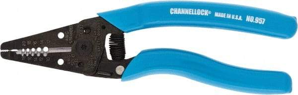 Channellock - 6-1/4" OAL, 20-10 AWG Capacity, Wire Stripper & Cutter - Plastic Cushion Handle - USA Tool & Supply