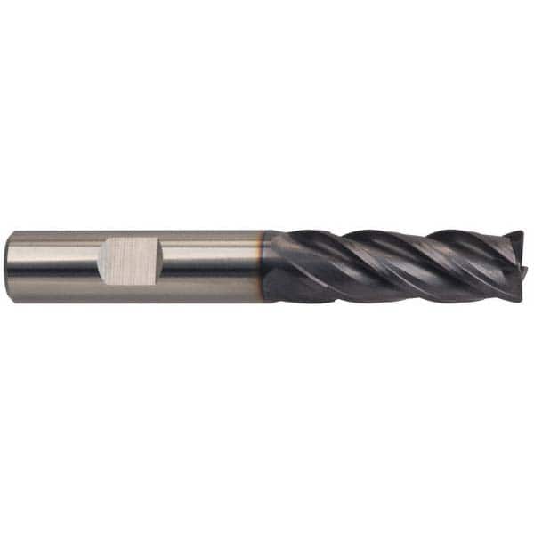Guhring - 5/8" Diam 4 Flute Solid Carbide 0.031" Corner Radius End Mill - USA Tool & Supply