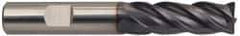 Guhring - 10mm, 22mm LOC, 10mm Shank Diam, 72mm OAL, 4 Flute, Solid Carbide Square End Mill - Single End, FIREX Finish, Spiral Flute, 35/38° Helix, Centercutting, Right Hand Cut, Right Hand Flute, Series 3736 - USA Tool & Supply