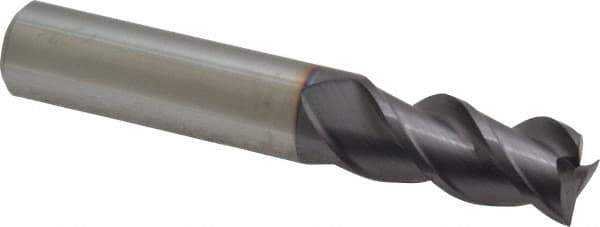 Guhring - 1/2", 1" LOC, 1/2" Shank Diam, 3" OAL, 3 Flute, Solid Carbide Square End Mill - Single End, FIREX Finish, Spiral Flute, 45° Helix, Centercutting, Right Hand Cut, Right Hand Flute, Series 3173 - USA Tool & Supply