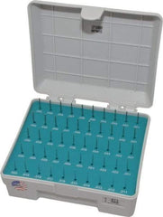 Meyer Gage - 50 Piece, 0.011-0.06 Inch Diameter Plug and Pin Gage Set - Plus 0.0001 Inch Tolerance, Class Z - USA Tool & Supply
