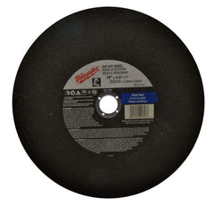 Milwaukee Tool - 14" 36 Grit Aluminum Oxide Cutoff Wheel - 3/32" Thick, 1" Arbor, 4,365 Max RPM, Use with Angle Grinders - USA Tool & Supply