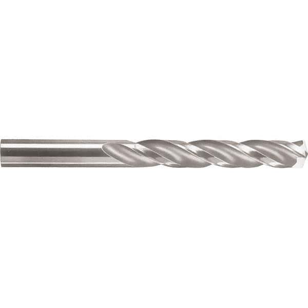 SGS - 3.5mm 150° Spiral Flute Solid Carbide Screw Machine Drill Bit - AlTiN Finish, Right Hand Cut, 20mm Flute Length, 52mm OAL, Standard Point, Straight Shank - USA Tool & Supply