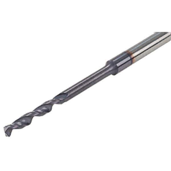 Iscar - 2.2mm 140° Solid Carbide Jobber Drill - TiAlN Finish, Right Hand Cut, Spiral Flute, Straight Shank, 60mm OAL, Standard Point - USA Tool & Supply