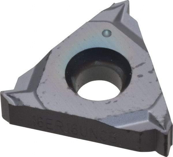 Kennametal - 16ER External Right Hand 16 UN Laydown Threading Insert - Grade KC5025, TiAlN Coated Carbide, 9.53mm Inscribed Circle - USA Tool & Supply