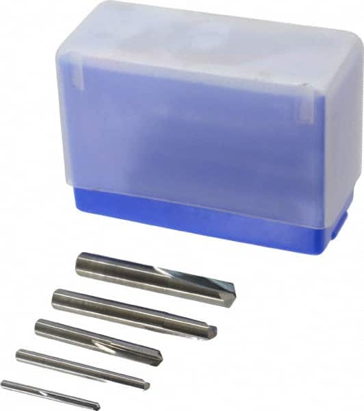 M.A. Ford - 1/8 to 3/8", 135° Point, Bright Finish, Solid Carbide Screw Machine Length Drill Bit Set - USA Tool & Supply