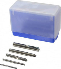 M.A. Ford - 1/8 to 3/8", 135° Point, Bright Finish, Solid Carbide Screw Machine Length Drill Bit Set - USA Tool & Supply