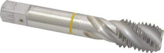 Guhring - 3/4-10 UNC 4 Flute 2B Modified Bottoming Spiral Flute Tap - Cobalt, Bright Finish, 4-1/4" OAL, Right Hand Flute, Right Hand Thread, Series 3904 - USA Tool & Supply