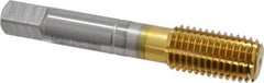 Guhring - 3/4-10 UNC 2BX H12/H13 Thread Limit Modified Bottoming Thread Forming Tap - Cobalt, TiN Finish, 4-1/4" OAL, Right Hand Thread, Series 3940 - USA Tool & Supply