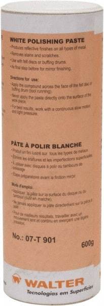 WALTER Surface Technologies - 5 oz Metal Polishing Compound - Compound Grade Ultra Fine, 1,500 Grit, White, For Fine Polishing, Use on Metal - USA Tool & Supply