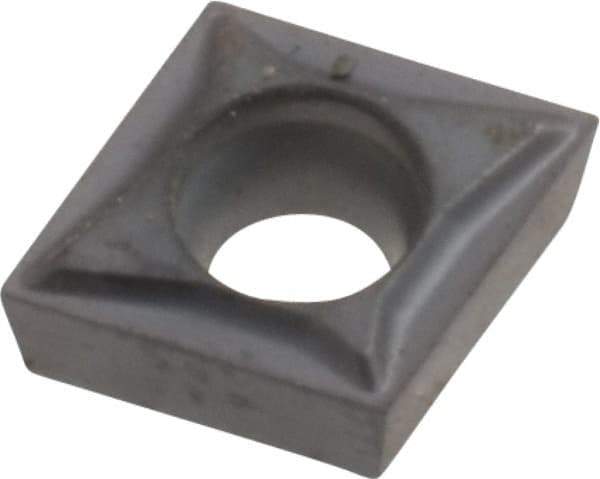 Kennametal - CCGT21.5X0 LF Grade KC5025 Carbide Turning Insert - TiAlN Finish, 80° Diamond, 1/4" Inscr Circle, 3/32" Thick, 0.002" Corner Radius - USA Tool & Supply