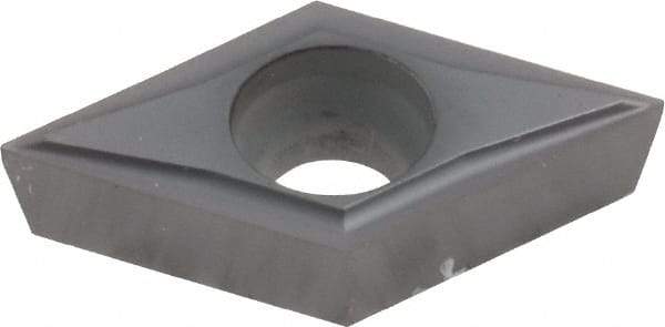 Kennametal - DCGT32.50 LF Grade KC5010 Carbide Turning Insert - TiAlN Finish, 55° Diamond, 3/8" Inscr Circle, 5/32" Thick, 0.0039" Corner Radius - USA Tool & Supply