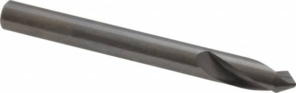 Made in USA - 1/4" Body Diam, 90°, 2-1/2" OAL, Solid Carbide Spotting Drill - USA Tool & Supply