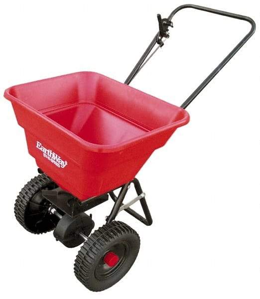 Made in USA - 80 Lb Polyethylene Walk Behind Broadcast Landscape Spreader - 10" Wheels - USA Tool & Supply